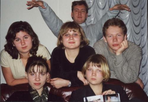 К. С. Рубинский с учениками, среди них Дана Курская, в центре (2000-е гг.)